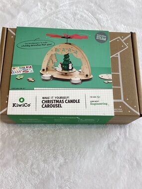 KiwiCo Craft Christmas Candle Carousel  Make it Yourself Engineering New
